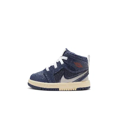 Jordan 1 Mid Rm Easyon Baby/toddler Shoes In Blue