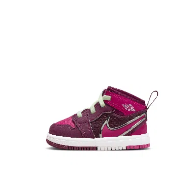 Jordan 1 Mid Rm Easyon Baby/toddler Shoes In Red