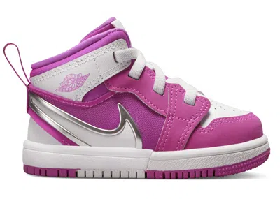 Pre-owned Jordan 1 Mid Rm Easyon Sneakers In Fire Pink/white