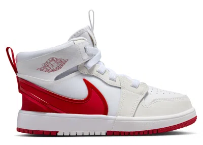 Pre-owned Jordan 1 Mid Rm Easyon Sneakers In White/black/university Red