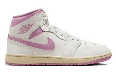 Pre-owned Jordan 1 Mid Sail Pink Coconut Milk (women's) In Sail/pink/coconut Milk