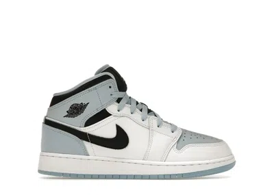 Pre-owned Jordan 1 Mid Se (2023) Sneakers In White/ice Blue/black