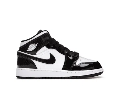 Pre-owned Jordan 1 Mid Se Allstar Carbon Fiber (2021) Sneakers In Black/white