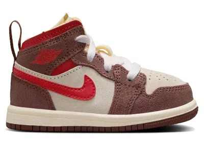 Pre-owned Jordan 1 Mid Se Bread, Butter & Sole Sneakers In Coconut Milk/dark Pony/pale Vanilla