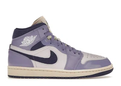 Pre-owned Jordan 1 Mid Se Chenille (women's) Sneakers In Sky Blue J Light Purple/barely Grape/guava Ice