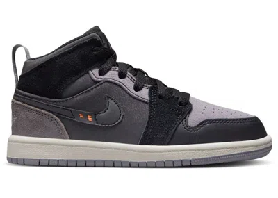 Pre-owned Jordan 1 Mid Se Craft Inside Out Sneakers In Black/cement Grey/light Graphite In Multi