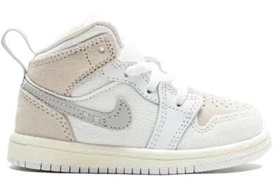 Pre-owned Jordan 1 Mid Se Craft Inside Out Sneakers In White/light Orewood Brown/tech Grey In Multi
