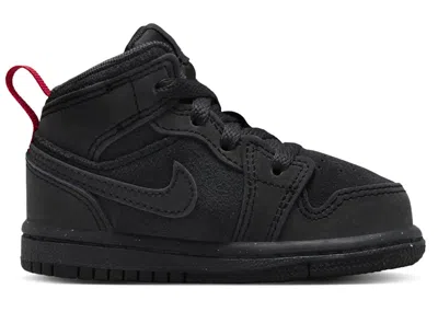 Pre-owned Jordan 1 Mid Se Craft Sneakers In Dark Smoke Grey/varsity Red/black