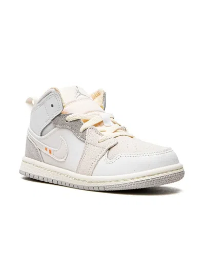 Jordan Babies'  1 Mid Se Craft Sneakers In Neutrals