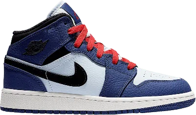Pre-owned Jordan 1 Mid Se Deep Royal Sneakers In Deep Royal Blue/black