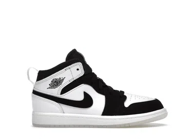 Pre-owned Jordan 1 Mid Se Diamond Sneakers In