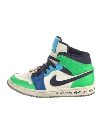 Pre-owned Jordan 1 Mid Se Fearless Melody Ehsani Wedge Sneakers In Orange