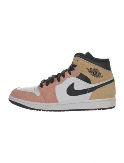 Pre-owned Jordan 1 Mid Se Flight Club Sneakers In Neutral
