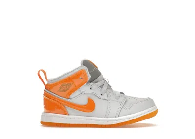 Pre-owned Jordan 1 Mid Se Gatorade Pack Orange Sneakers In Football Grey/pine Green/white In Multi