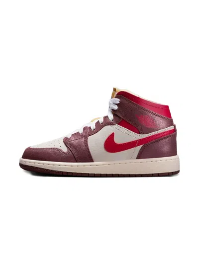 Jordan Kids'  1 Mid Se Gs "bread, Butter & Sole" Trainers In Red