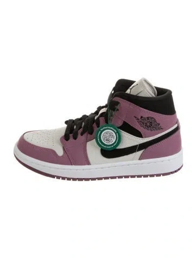 Pre-owned Jordan 1 Mid Se Light Mulberry Athletic Sneakers W/ Tags In Purple