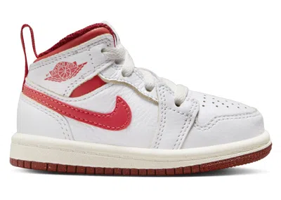 Pre-owned Jordan 1 Mid Se Lobster Sneakers In White/dune Red/sail
