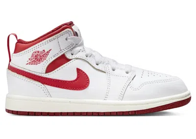 Pre-owned Jordan 1 Mid Se Lobster Sneakers In White/dune Red/sail