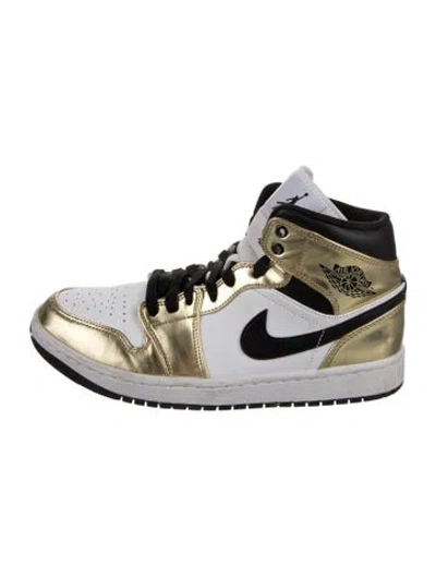 Pre-owned Jordan 1 Mid Se 'metallic Gold' Athletic Sneakers In Multi