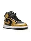 Jordan 1 Mid Se "metallic Gold" Sneakers In Black