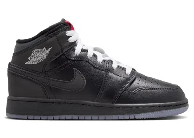 Pre-owned Jordan 1 Mid Se Metallic Reimagined Sneakers In Black/silver Metallic/university Red In Multi