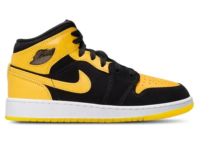 Pre-owned Jordan 1 Mid Se New Love (2025) Sneakers In Black/white/varsity Maize In Multi