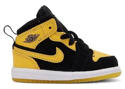 Pre-owned Jordan 1 Mid Se New Love (2025) Sneakers In Black/white/varsity Maize