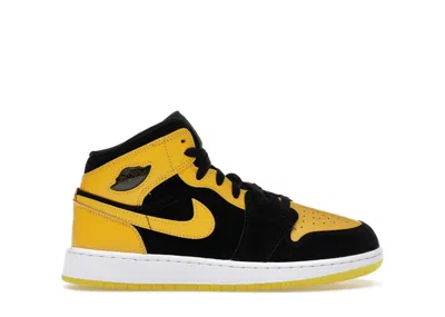 Pre-owned Jordan 1 Mid Se New Love (2025) Sneakers In Black/white/varsity Maize In Multi