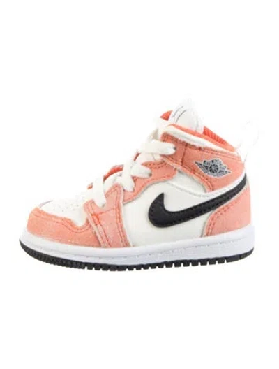 Pre-owned Jordan Babies' 1 Mid Se Orange Suede (td) In Multi