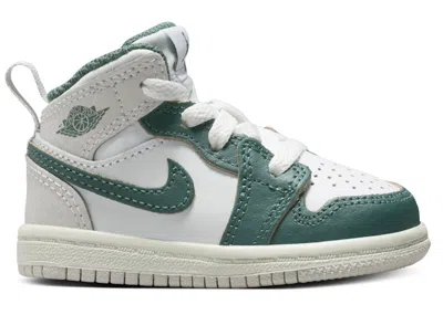 Pre-owned Jordan 1 Mid Se Oxidized Green Sneakers In White/sail/neutral Grey In Multi
