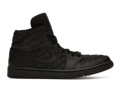 Pre-owned Jordan 1 Mid Se Quilted (women's) Sneakers In Black