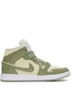 Jordan 1 Mid Se "sea Glass/oil Green" Sneakers In Green