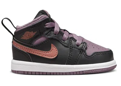 Pre-owned Jordan 1 Mid Se Sky J Orange Sneakers In Black/sky Blue J Mauve/white