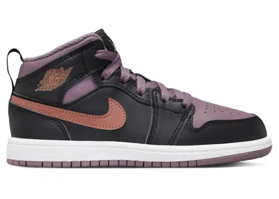 Pre-owned Jordan 1 Mid Se Sky J Orange Sneakers In Black/sky Blue J Mauve/white