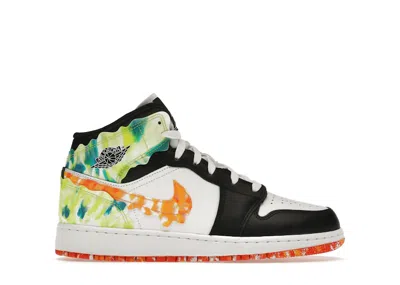 Pre-owned Jordan 1 Mid Se Slim Vortex Sneakers In Black/team Orange/kumquat
