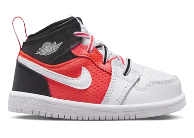 Pre-owned Jordan 1 Mid Se Sneakers In Black/infrared 23/white