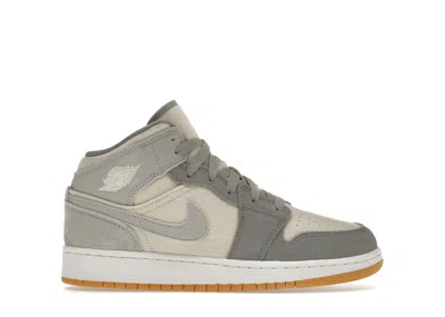 Pre-owned Jordan 1 Mid Se Sneakers In Coconut Milk/particle Grey