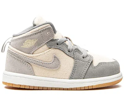 Pre-owned Jordan 1 Mid Se Sneakers In Coconut Milk/particle Grey/white In Multi