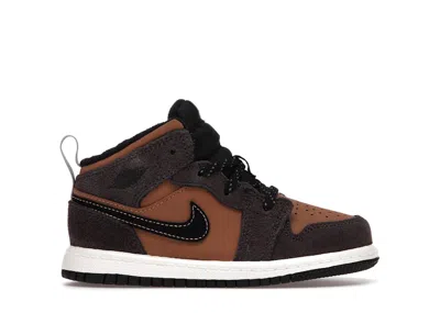 Pre-owned Jordan 1 Mid Se Sneakers In Dark Chocolate/archaeo Brown/black