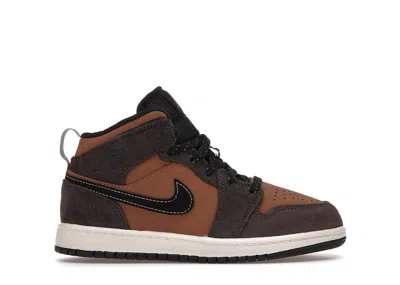 Pre-owned Jordan 1 Mid Se Sneakers In Dark Chocolate/archaeo Brown/black