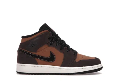 Pre-owned Jordan 1 Mid Se Sneakers In Dark Chocolate/archaeo Brown/black In Multi