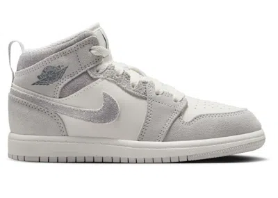 Pre-owned Jordan 1 Mid Se Sneakers In Neutral Grey/sail/smoke Grey