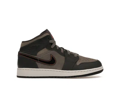 Pre-owned Jordan 1 Mid Se Sneakers In Night Stadium/black/flat Pewter