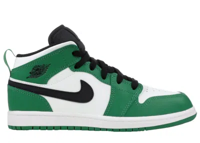 Pre-owned Jordan 1 Mid Se Sneakers In Pine Green/black/sail In Multi