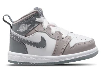 Pre-owned Jordan 1 Mid Se Sneakers In White/medium Grey/cool Grey