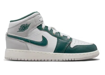 Pre-owned Jordan 1 Mid Se Sneakers In White/oxidized Green/sail