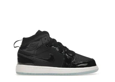Pre-owned Jordan 1 Mid Se Space Jam Sneakers In Black/dark Concord/white
