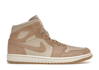 Pre-owned Jordan 1 Mid Se (women's) Sneakers In Legend Light Brown/sail/legend Medium Brown
