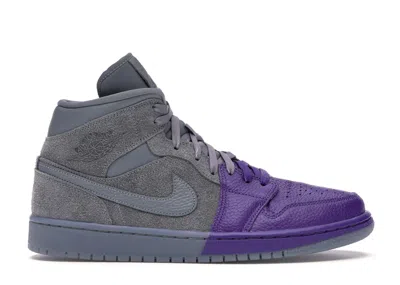 Pre-owned Jordan 1 Mid Sheila Rashid (women's) Sneakers In Medium Grey/cool Grey/court Purple