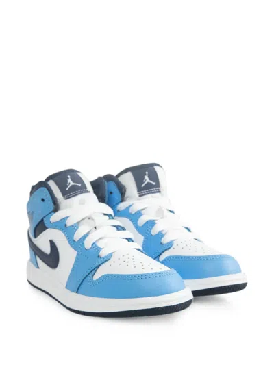Jordan Kids'  1 Mid Sneakers In Blue